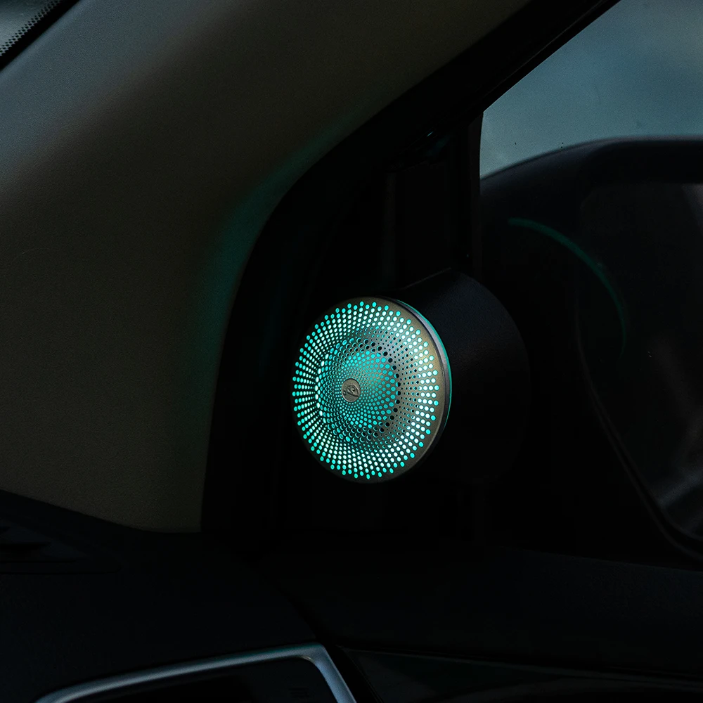 Dome Tweeter Speakers 2 Ambient Lights Car Tweeter 2 Inch Aluminum Alloy Ceramic Sound Film Stereo Pure 1 Pair