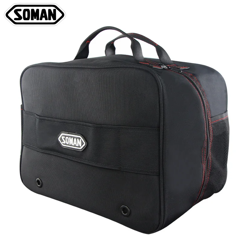 

SOMAN Motorcycle Rear Seat Bag Helmet Motorcycle Tail Bag Waterproof Large Capacity Rear Boot Helmet Bag Handbag