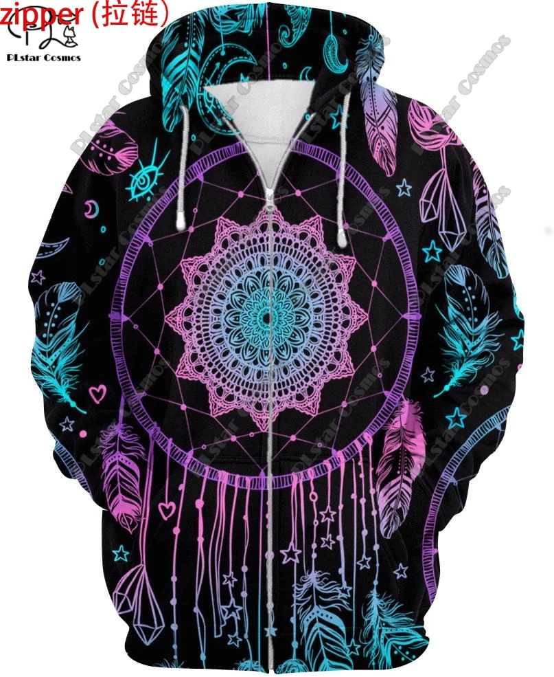 3D Printing New Aboriginal Collection Tribal Dreamcatcher Feather Art Unisex Clothing Casual Hoodie/Sweatshirt/Zip/T-Shirt Y-7