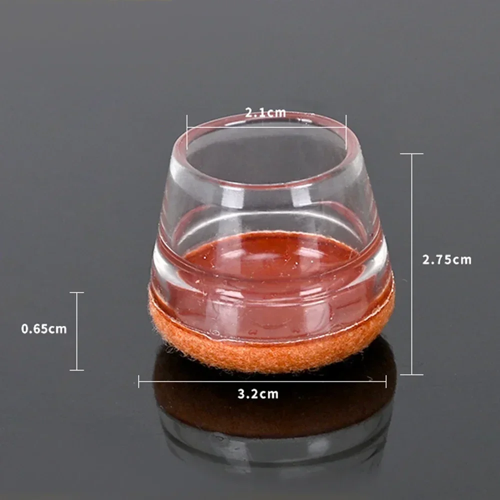 Silicone Furniture Leg Floor Protectors with Non-Slip Felt Pads