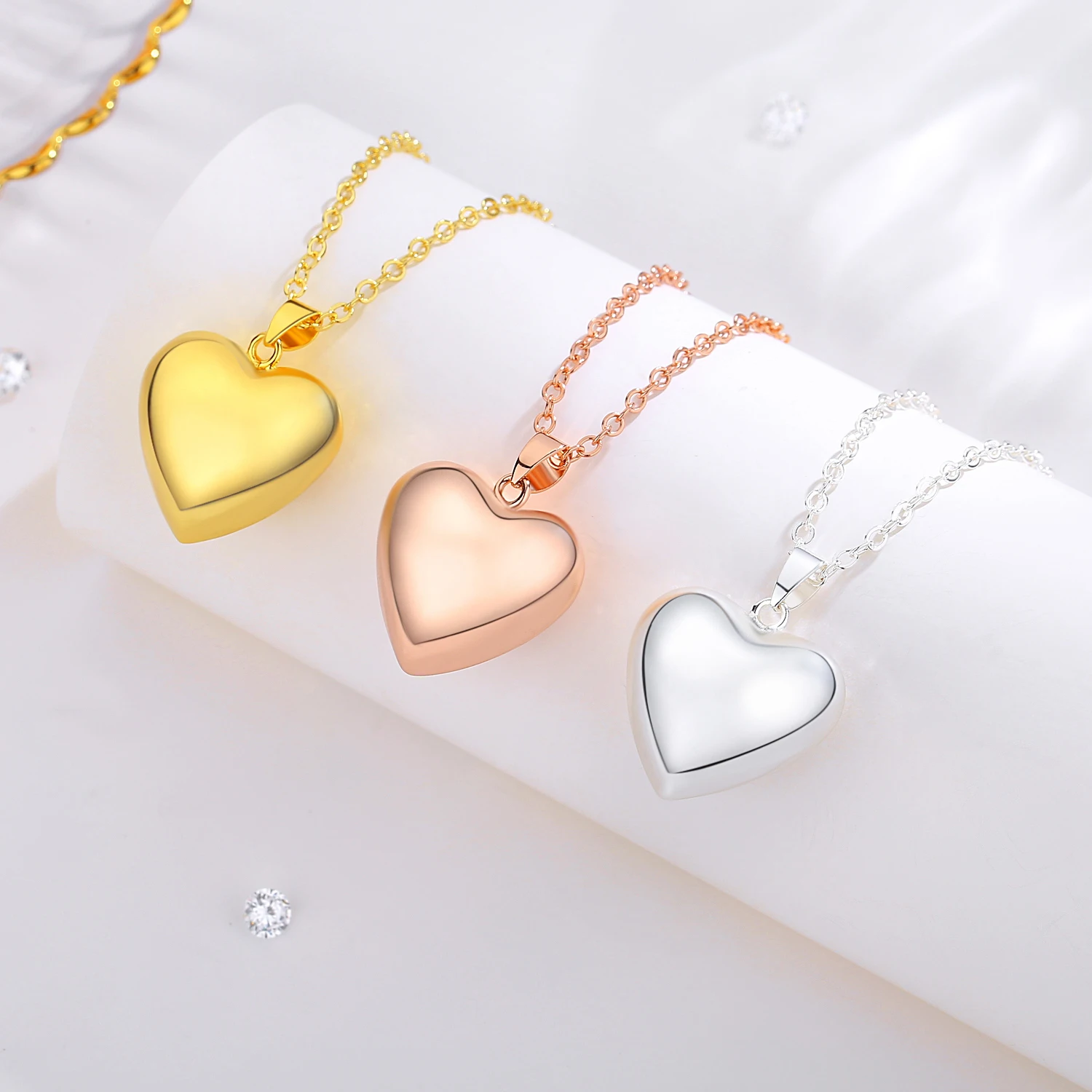 Eudora Harmony Ball Heart Pendant Pregnancy Bola Angel Caller Necklace Simple Smooth Chime Bell Ball Jewelry for Mom's Day Gift 5