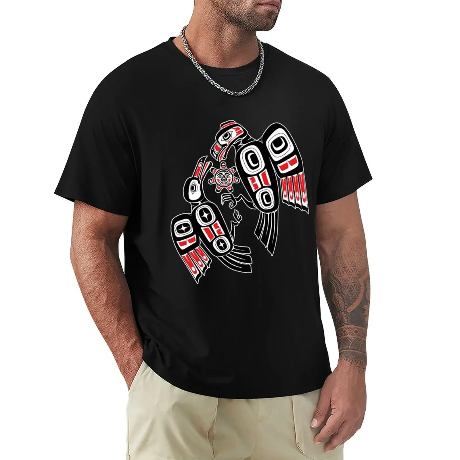

Haida Eagle Battles Raven for the Light T-Shirt blanks boys animal print fitted t shirts for men