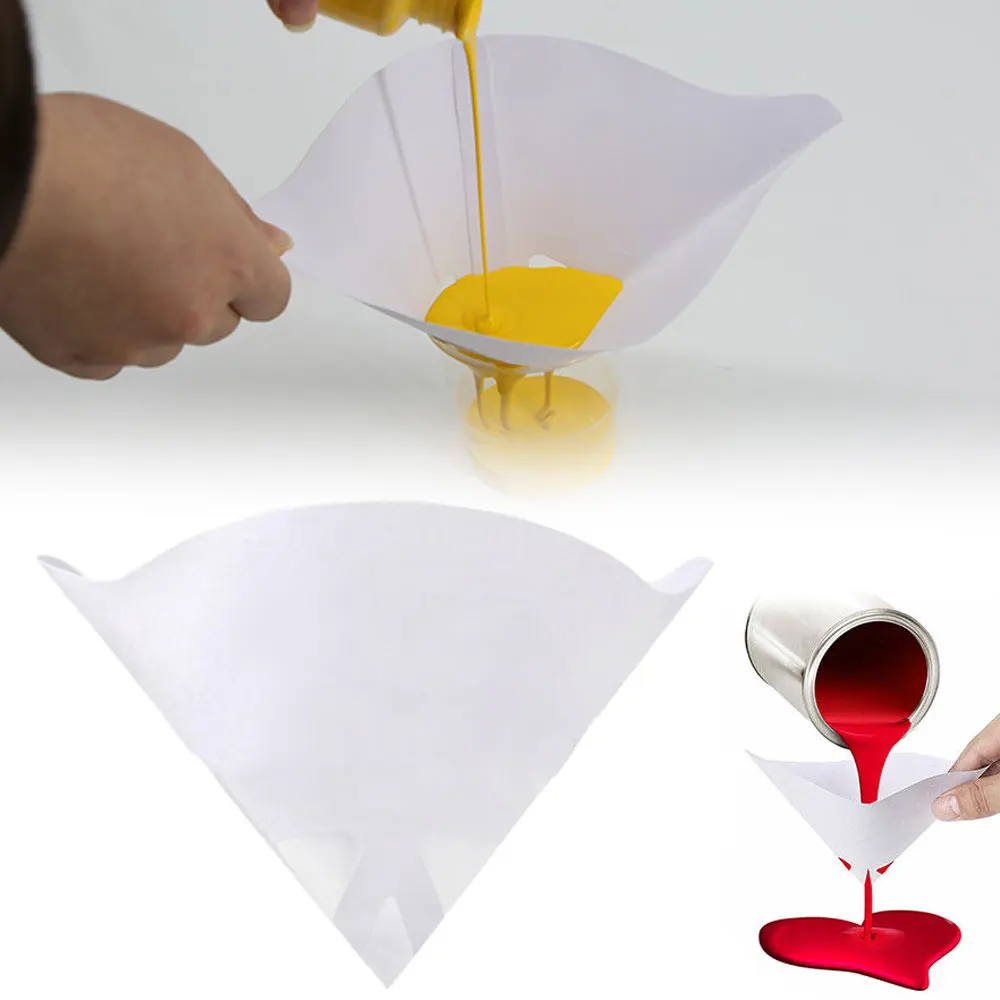 Filtre Pistolet Peinture Crépine De Peinture 100 Maille Papier Peinture  Filtre Cône Filtre Fin Industriel Peinture Cône Entonnoir Pour Peinture à  Base De Solvant(60 Pièces Crépines De Peinture Pour Tamis, image size:1000x1000
