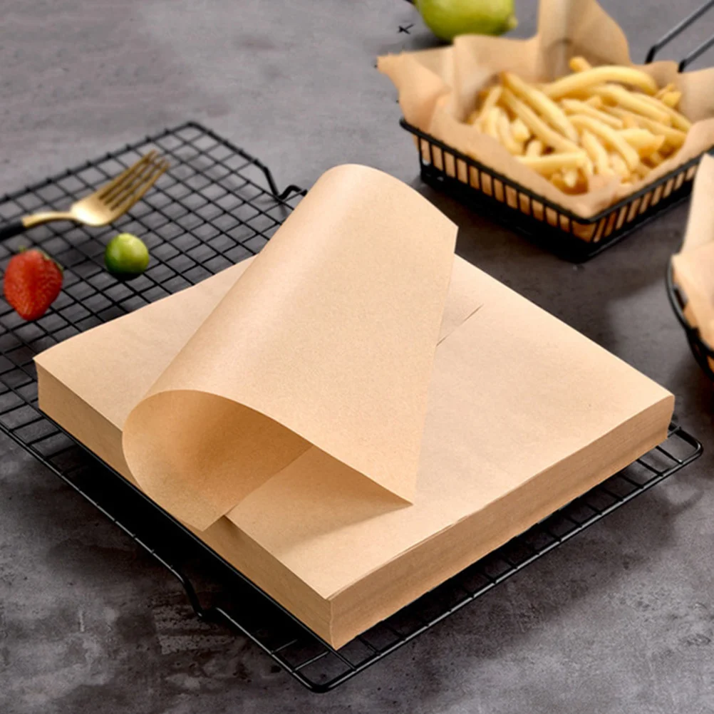 

500 Sheets Oil-absorbing Paper Snack Mat Kitchen Accessories Party Papers Parchment Wrapping Food Burgers Fried