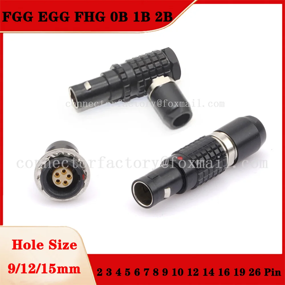 Conector de Travamento Automático Preto da Tomada do Homem e da Fêmea Push-pull Fhg Ovo Fhg 0b 1b 2b 10 12 14 16 18 19 26 Pinos