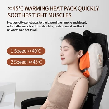 Trapezius Massaggio Cuscino Portatile Elettrico Senza Fili Massaggiatore Domestico Riscaldamento Vita Collo Gamba Cervicale 3D Shiatsu Impastare Cuscino