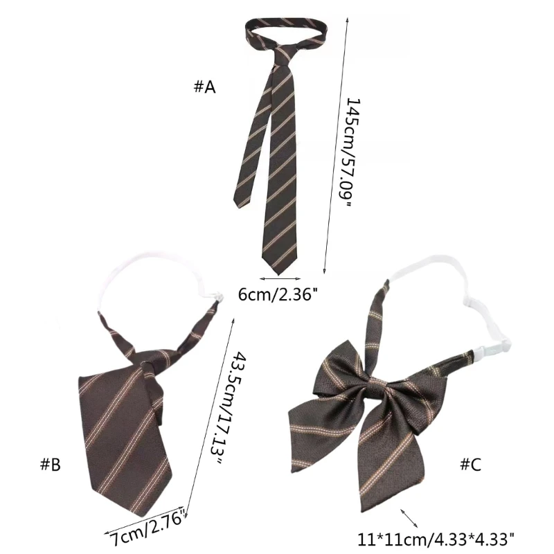 Bow Tie JK Uniform Tie Pre-tie Bow Ties Uniform Ties For Student Solid Color Basic Small Necktie Long Skinny