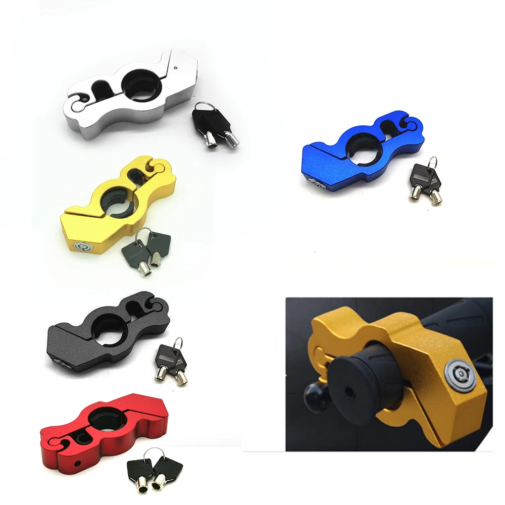 

1Pc Motorcycle Horn Antitheft Handlebar Lock Aluminum Alloy Handlebar Brake Handle Solid Lock Motorcycle Accessories