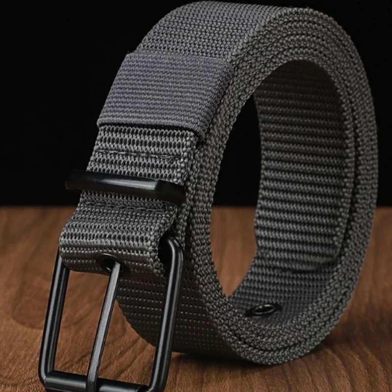 Perforated Canvas Men's Needle Buckle Student Youth Korean Version Multifunctional Denim Belt Military Training Extension