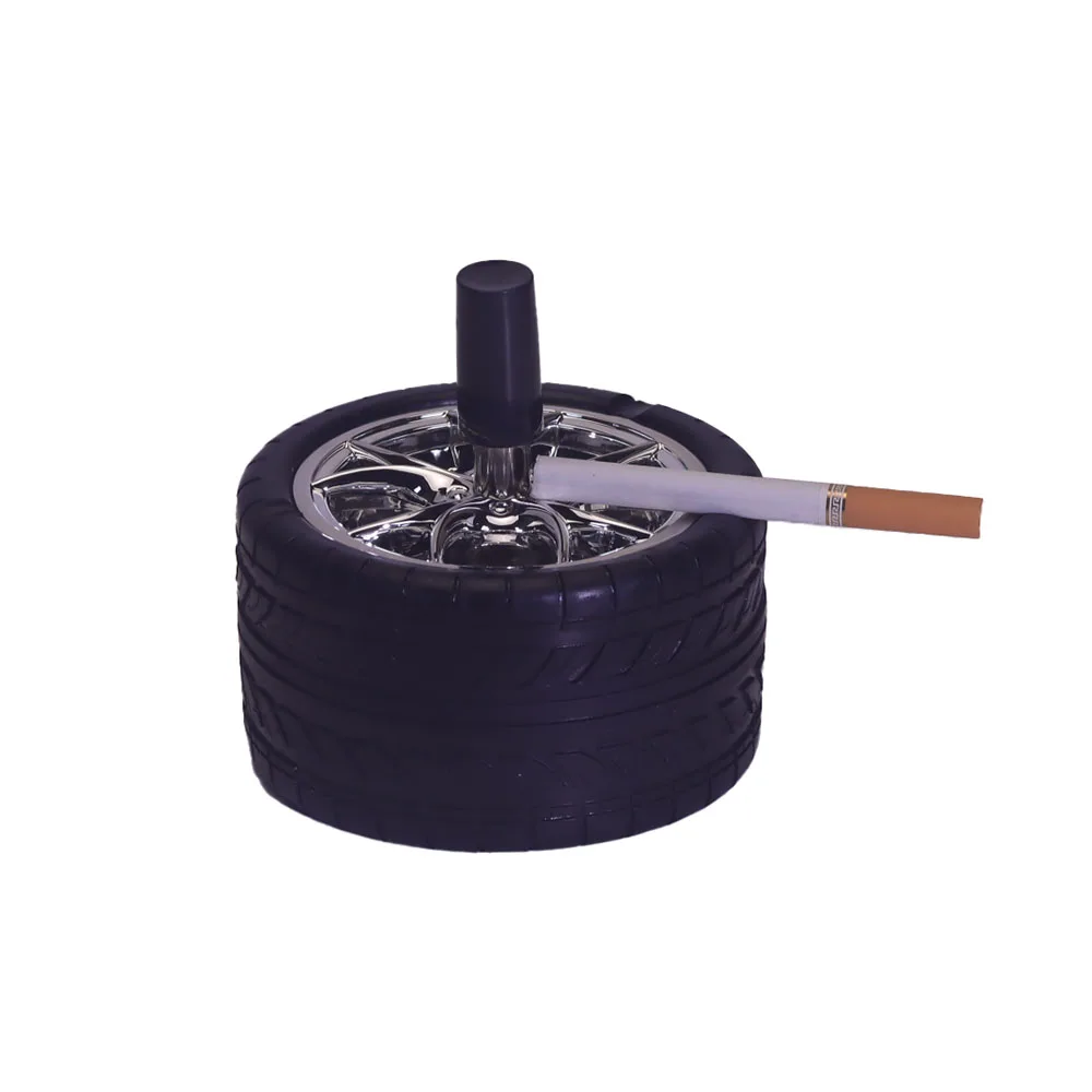 Metal Ashtray Round Rotating Self-Clearing Smokeless Office for Men Cigar Ashtray Stainless Steel Windproof Rotating cigarettes ashtray stainless steel ashtray metal ashtray