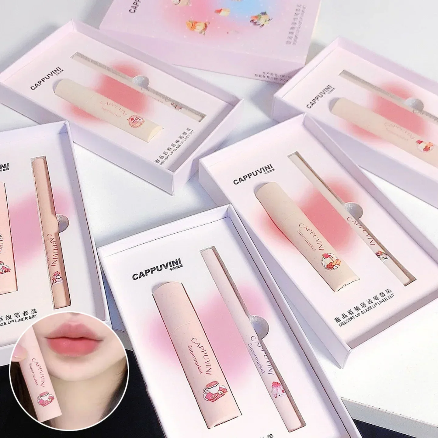 Matte Lip Mud Lip Liner Pencil Gift Box Makeup Set Lip Glaze Cream Waterproof Lips Lipstick Pen Lasting Korea Make Up Cosmetics 2