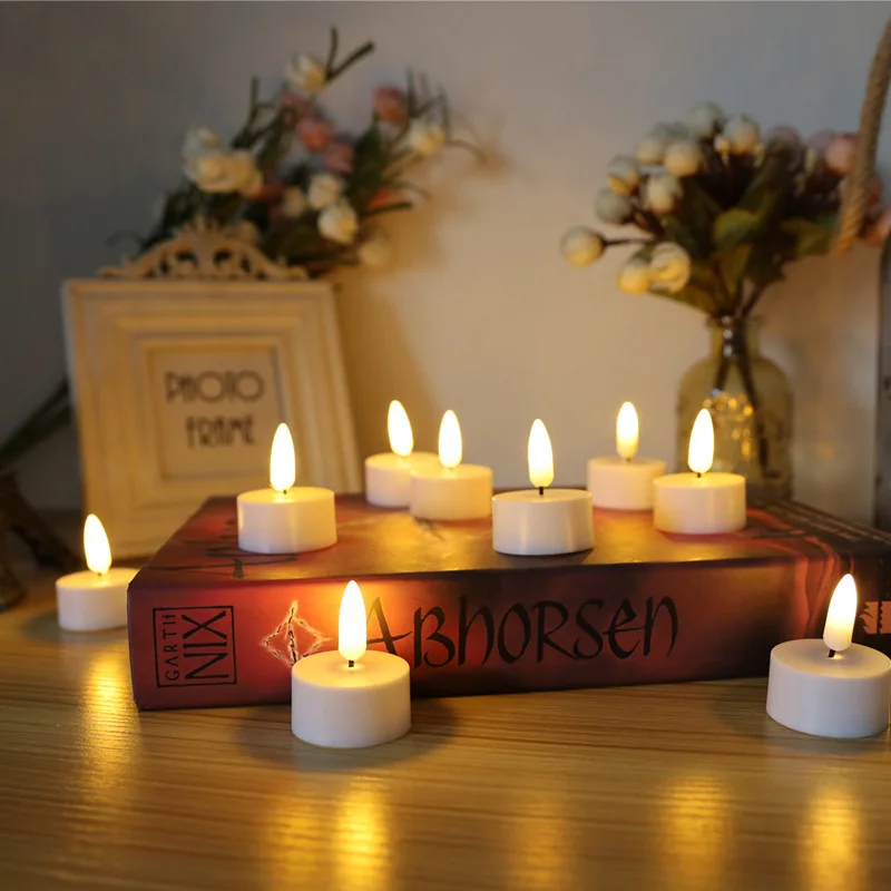 12PCS LED Candle Light remote control Simulation Candle Smokeless Tea Light WarmWhite Flash Holiday Birthday Wedding Party Decor