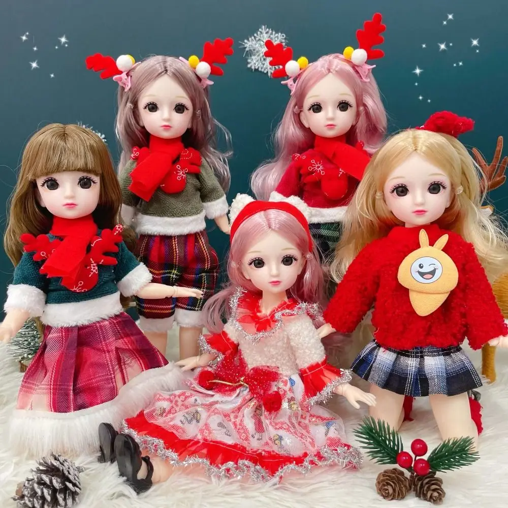 

Spherical Joint 30cm Bjd Dolls Christmas with Clothes Christmas Anime Bjd Doll Dress Up Toy Cute 1/6 Anime Bjd Doll Girls Gifts