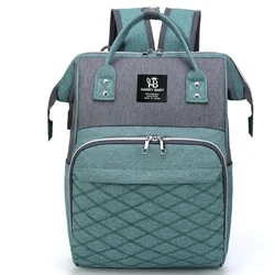 Spacious Baby Diaper Bag with Changing Mat and Stroller Attachment (Green)