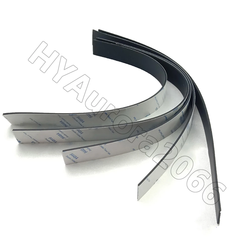 Sealing strip tape rubber seal strip silicone seal strip 1Pc thick 0.5-3mm black silicone rubber self adhesive anti-skid shock absorption L=300mm