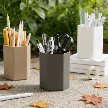 Portapenne da scrivania da ufficio: semplice e durevole, adatto per l'home office, il dormitorio, l'archiviazione di materiali didattici e l'archiviazione del desktop