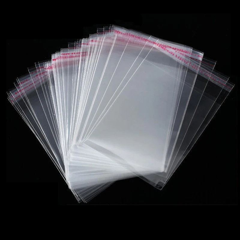 Storage Bags Transparent Groceries Accessories Visible Plastic Self-adhesive