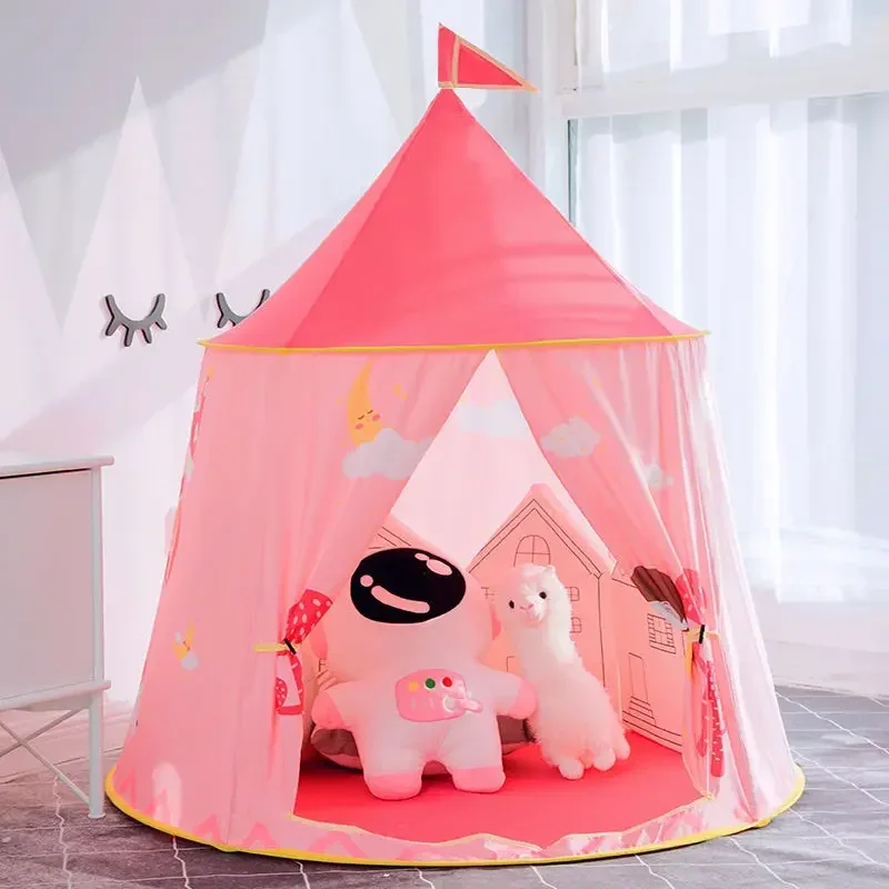 Kid Teepee Tent House 123x116cm Portable Princess Castle Present For Kids Children Play Toy Tent Birthday Christmas Gift Play