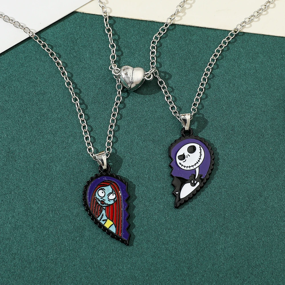 Jack & Sally Nightmare Before Christmas collana e pendente
