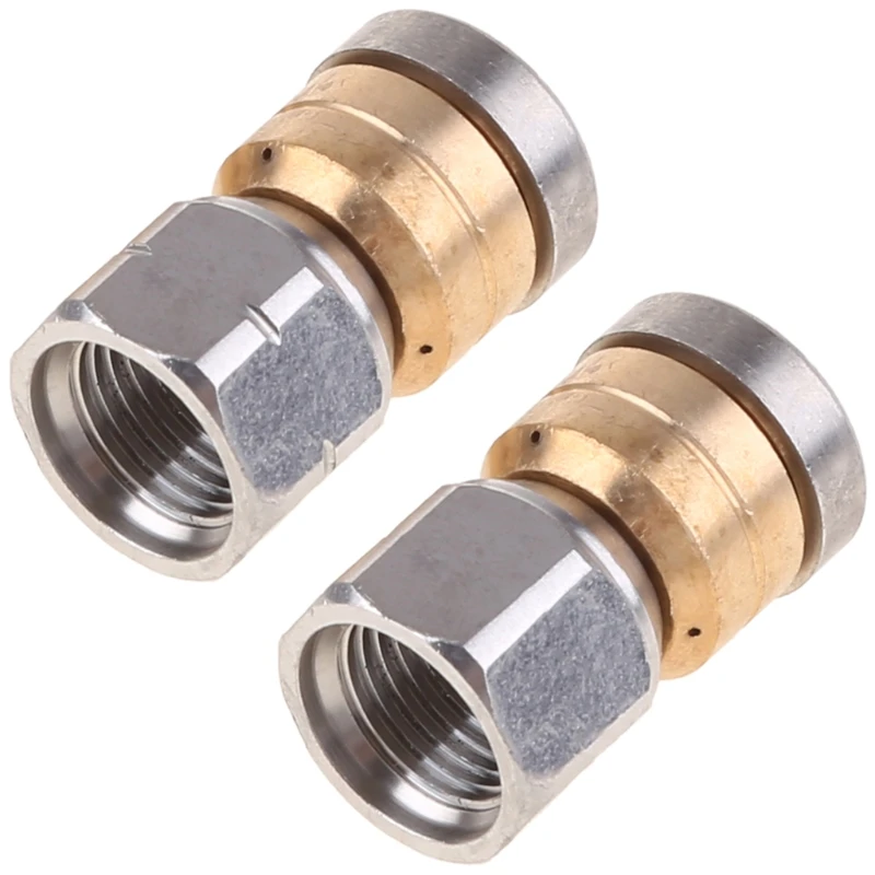 High Pressure Washer Stainless Steel Accessories G1 / 8 " G1 / 4 " G 3 8" Drain Sewer Cleaning Jetter Rotary Nozzle