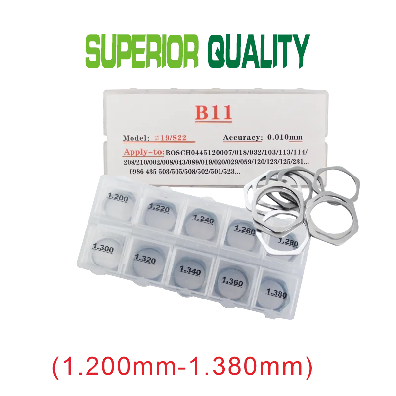 B11 B12 B13 B14 B16 B21 B22 B23 B24 B25 B26 B27 B31 B42 Common Rail Injector Adjusting Shims Gasket Washer injector washer shims