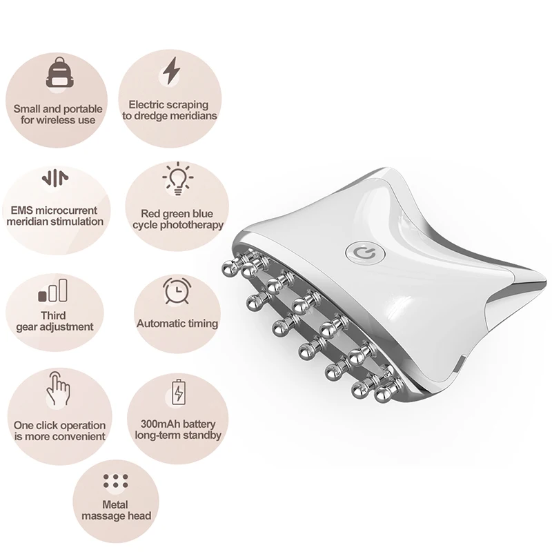 EMS Microcurrent Guasha LED Light Face Neck Body Lifting Anti-Wrinkle Beauty Head Relaxation Massager Skin Rejuvenation Device_voghion.com