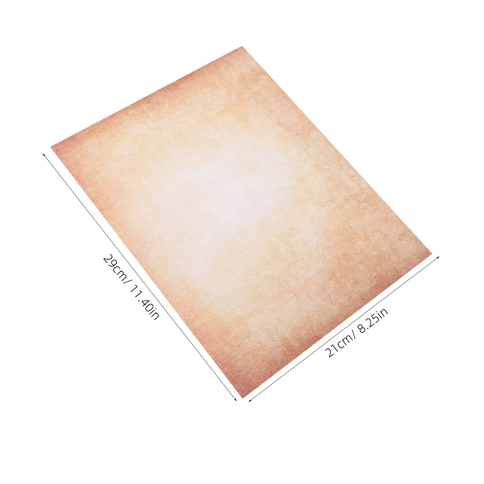 100Pcs 빈티지 필기 용지 양면 A4 레트로 문구 용지 스크랩북킹 저널링 편지 인쇄 용지