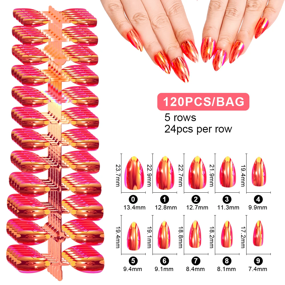 120pcs Detachable Square Coffin Fake Nail Tips
