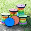 The Latest Portable Fun Casual Round Folding Chair Adjustable Plastic Fishing Stool Rainbow Telescopic Stooltool 1