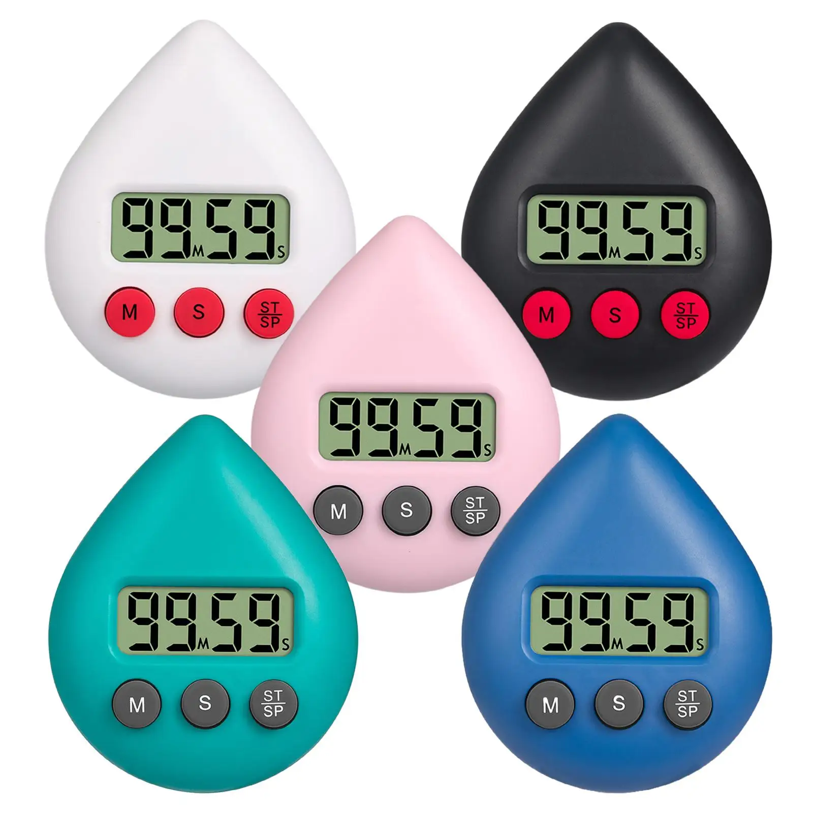 Digital Kitchen Timer Fast Setting Big digits Water Drop Shape