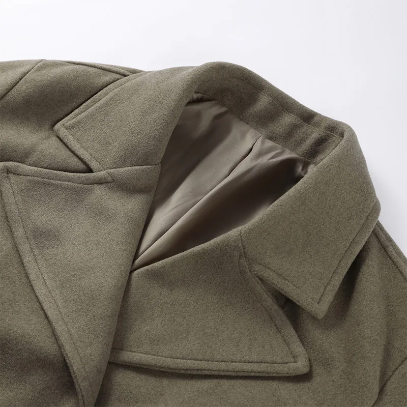 Elegant Women's Short Woolen Coats Loose Lapel Double Breasted Full Sleeve Female Jacket 2026 Autumn Lady Solid Warm Outwear 10 Saa21bbcd00a2417ca110b1b2b428a346k
