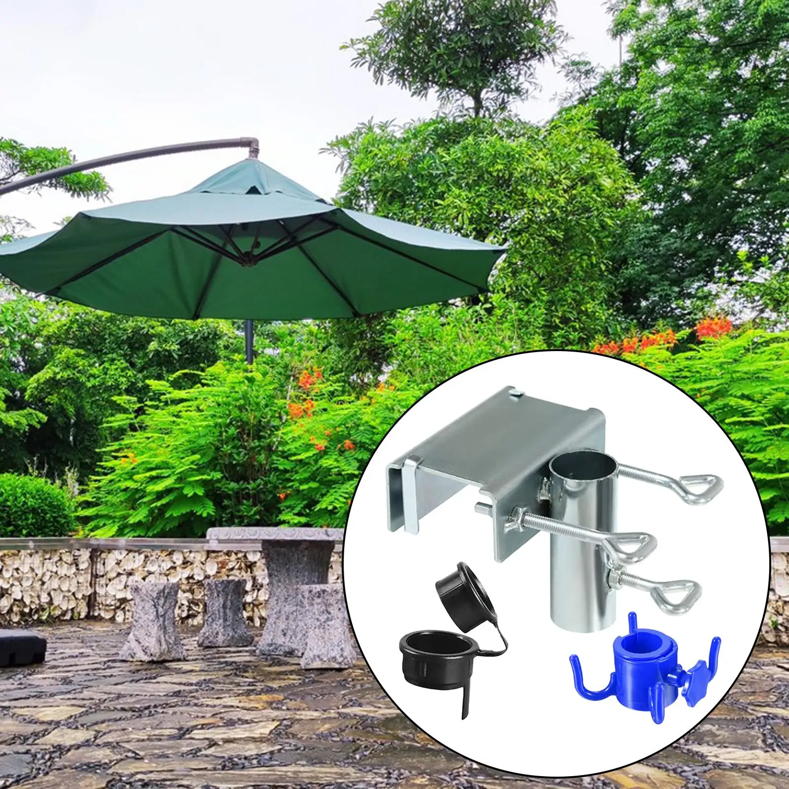 

Outdoor Umbrella Holder Patio Umbrella Fixed Clip Parasol Holder Umbrella Stand