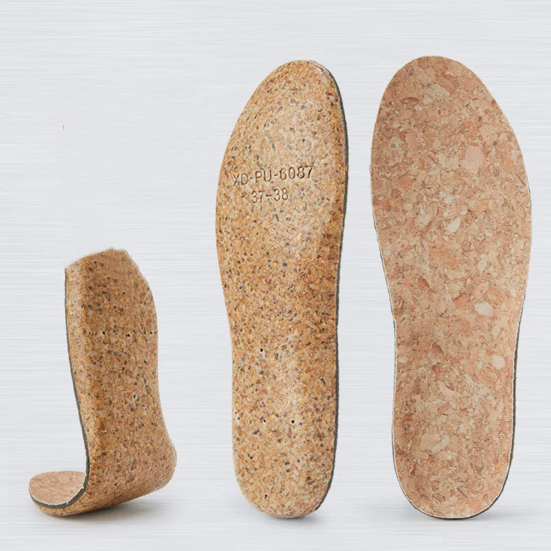 Orthopedic Cork Insole For Feet Ease Pressure Of Air Movement Damping Shock Absorption Cushion Cushion Padding Insole for Unisex