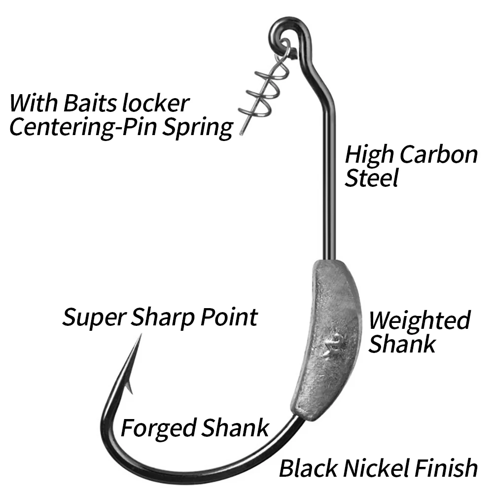 Weighted Swimbait Hooks Jig Heads Soft Plastic Worm Fishing Hook