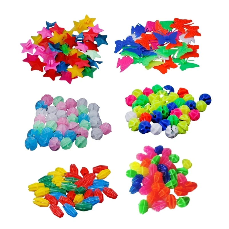 Spokes Decors Bikes Spokes Beads Multicolored Bikes Clip Beads for Kids