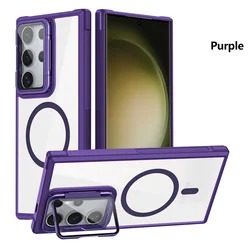 Transparent Magnetic Case with MagSafe for Huawei Pura 70 Pro+ (Purple)