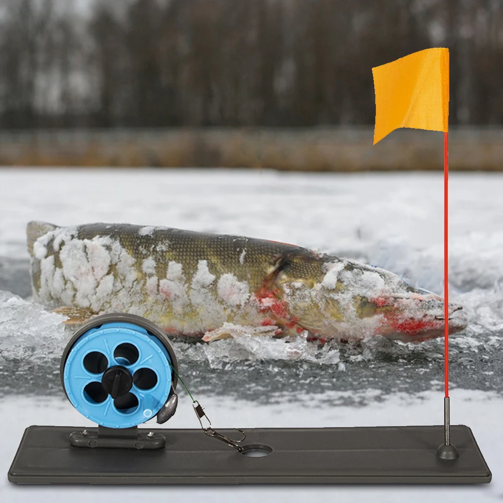 HeavyDutyIceFishingTipUpwithFlagWinterIceFishingRodTipUp