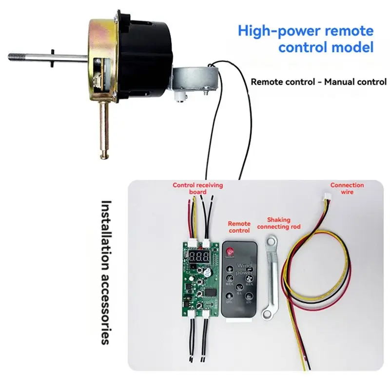 A92Z 고속 DC 브러시리스 모터 50W 가변 속도 터보 팬 벽걸이 모터 키트 DC9-28V DIY 팬 키트