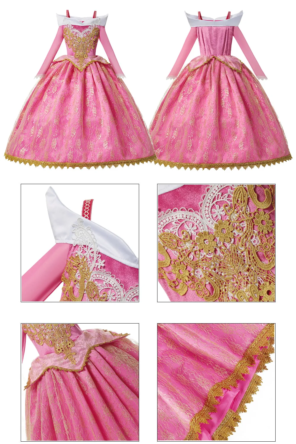Disney Princess Dress For Girl Elsa Anna Rapunzel Costume Kid Birthday Party Clothes Carnival Cosplay Frozen1/2 Cinderella