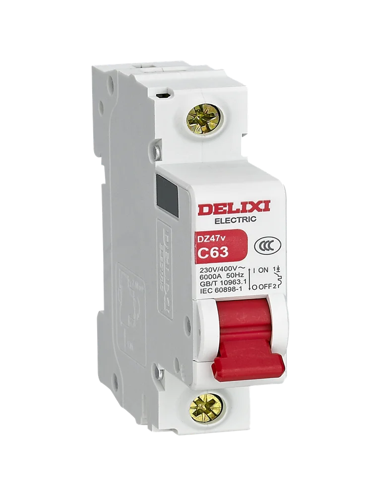 DELIXI DZ47v Small Standard Circuit Breaker D Type Short Circuit