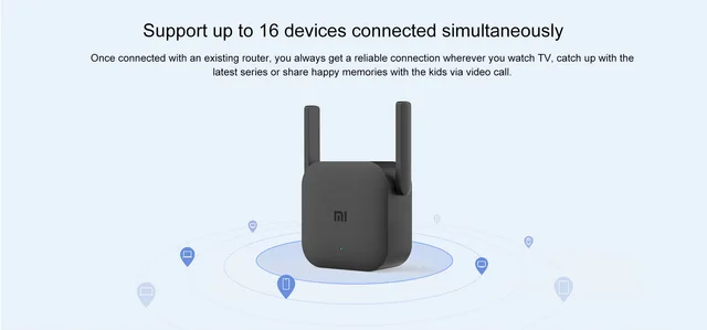NEW Xiaomi WiFi Repeater Pro 2.4G 300M Mi Amplifier Network Expander Router  Power Extender Roteador 2 Antenna for Router Wi-Fi
