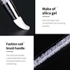 Dual-ended Nail Art Silicone Brush Sculpture Pen 3D Carving DIY Glitter Powder Press Foil Application Brush Manicure Tools 4