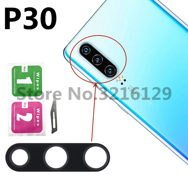 Premium Back Camera Glass Lens Replacement with Adhesive and Toolkit