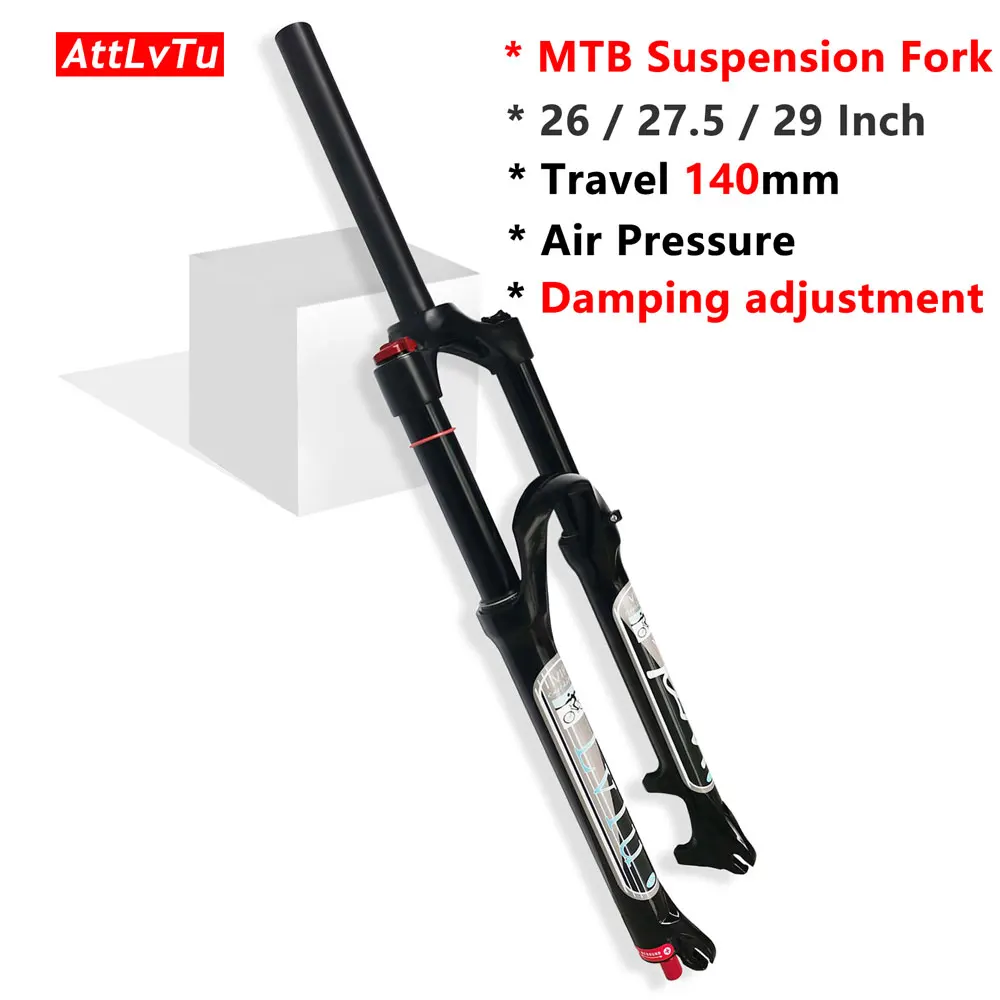 ZTZ MTB Air Suspension Fork - 27.5/29" 140mm Travel With Rebound Adjust & Lockout