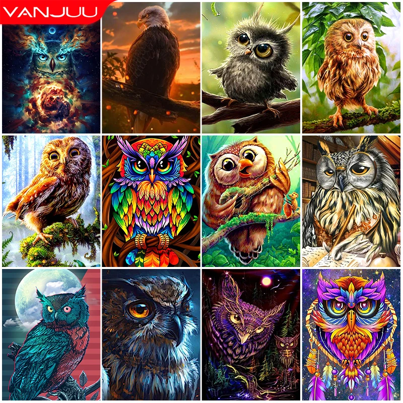 5D Diamond Painting owl Diamond Mosaic Painting Kits animals Full  Square/Round Drill Rhinestone Embroidery DIY Home Decor - AliExpress