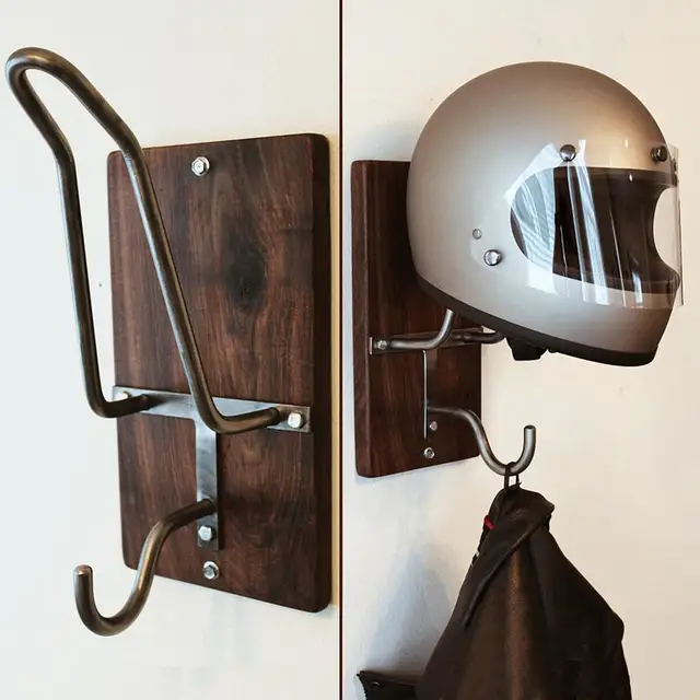 Helmet Holder Porta Casco Moto Pared Retro Motorcycle Helmet