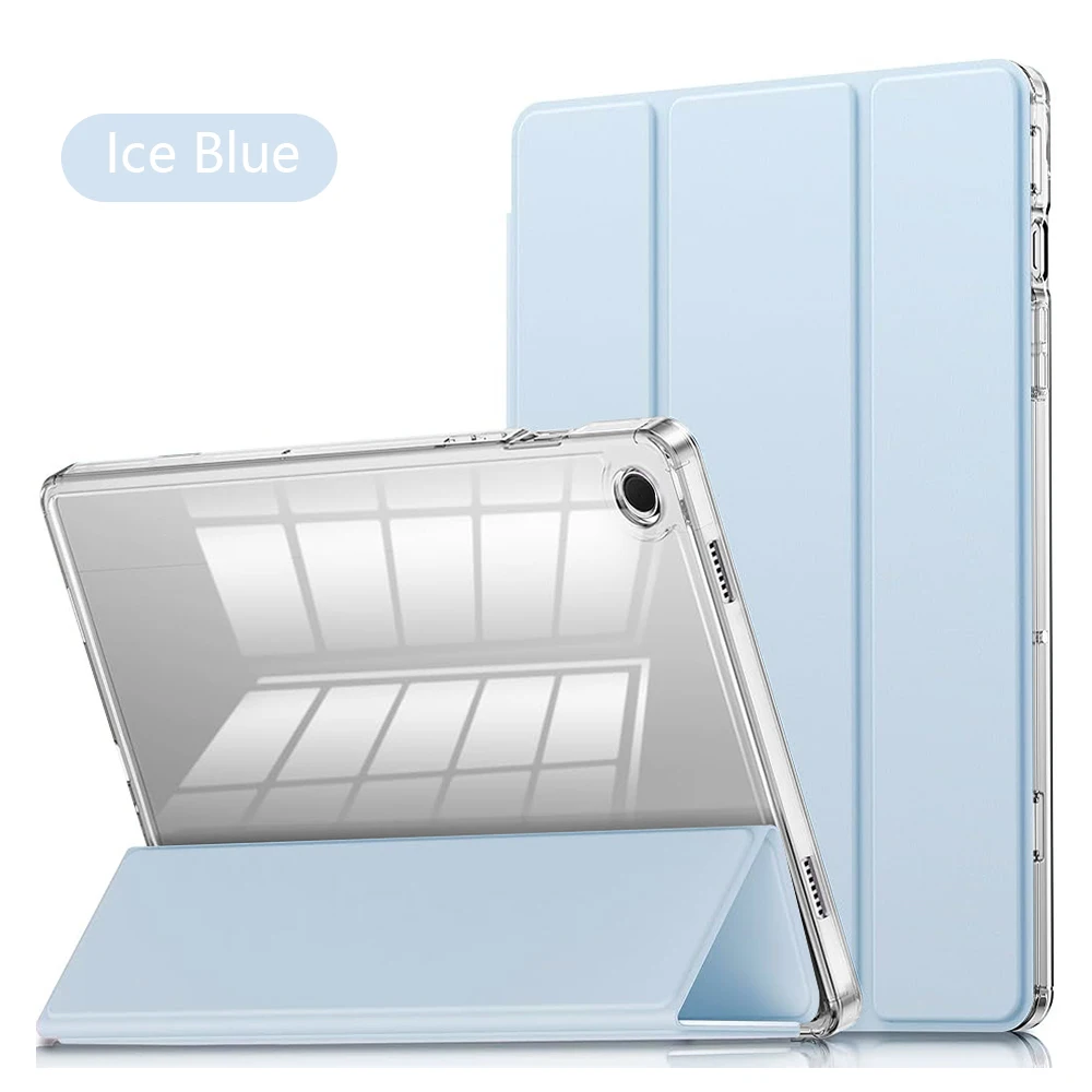 Crystal Clear Tablet Case with Pencil Holder - Hybrid Transparent Protective Cover