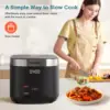 Rice Cooker 10 Cup, 24h Keep Warm, 18 Functions Fuzzy Logic Rice Maker with Stainless Steel Steamer Basket, Sauté, Slow C 5