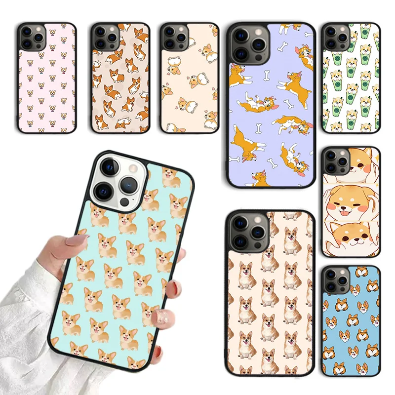 

Cute Cartoon Corgi Phone Case For iPhone 15 SE2020 6 7 8 plus XR XS 11 12 mini 13 14 pro max cover coque