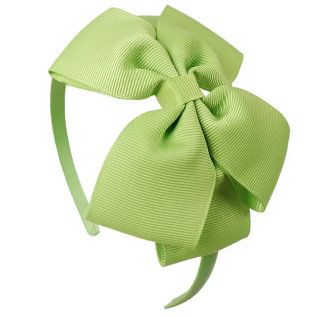 Oaoleer Hair Accessories 4'' Bow Hairband for Girls Handmade Solid Ribbon Headbands with Satin Hoops Kids' Daily Life Headwear 15